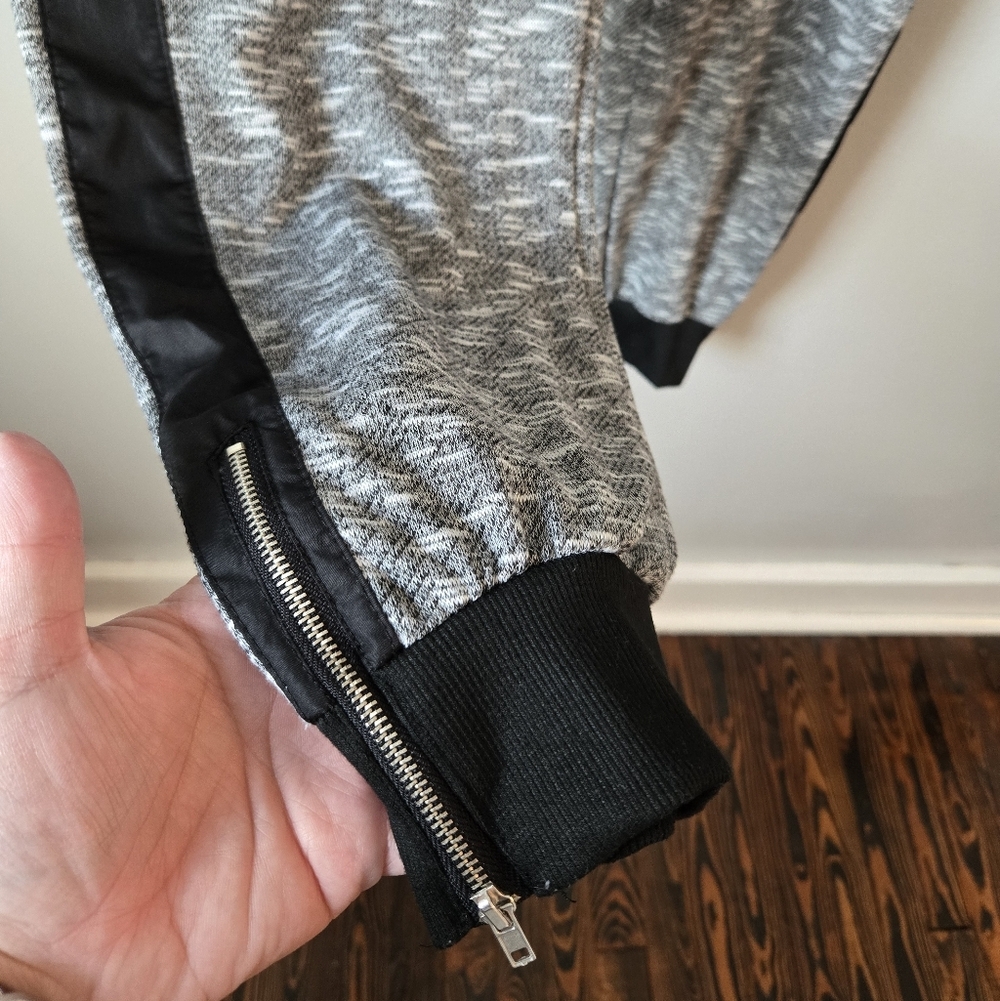 (3/$25) BONGO Gray Marl Joggers | Side Stripe Zipper Ankle Athleisure Size XL - Picture 5 of 7